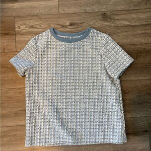 Stylish Blue and White tweed T-Shirt
